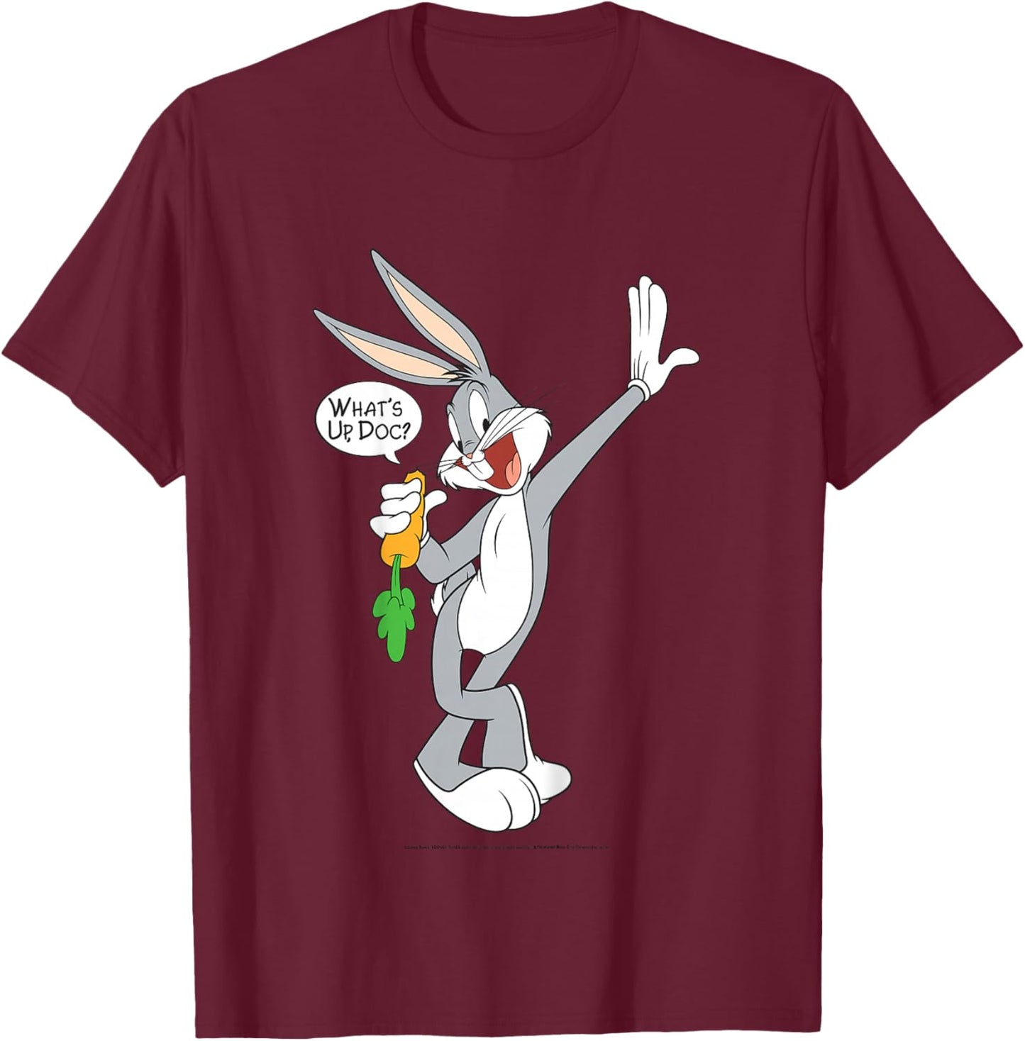 Kids Looney Tunes Youth Bugs Bunny Big Shot What's Up Doc? T-Shirt - T-Shirt | Maroon