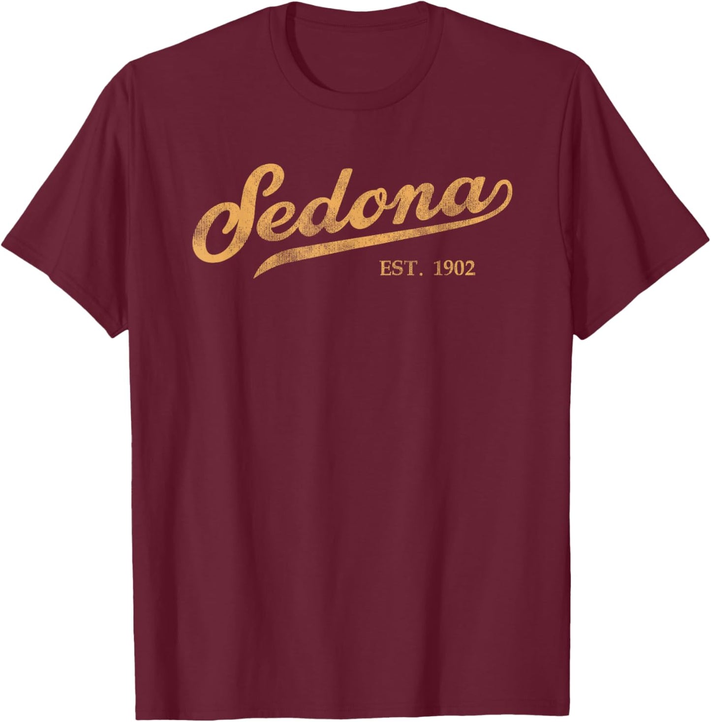 Retro Sedona Script Vintage Throwback Kids T-Shirt - T-Shirt | Maroon