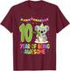 10 Years Of Being Awesome Birthday 10th Koala Theme T-Shirt - T-Shirt | Maroon