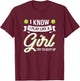 I Know I Play Like A Girl Funny Tennis Shirt Tennis Lover T-Shirt - T-Shirt | Maroon