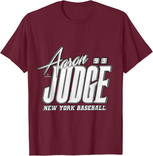 Aaron Judge New York Baseball Rock MLBPA T-Shirt - T-Shirt | Maroon
