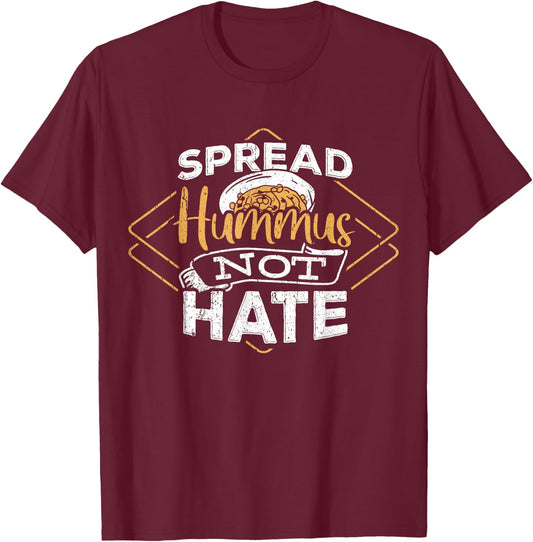 I love hummus - Vegetarian Human T-Shirt - T-Shirt | Maroon
