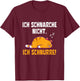 Ich schnarche Nicht Ich schnurre | Katzen Pyjama Schlafshirt T-Shirt - T-Shirt | Maroon