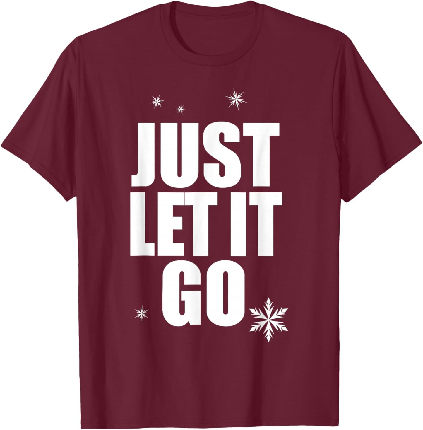 Disney Wreck-It Ralph Frozen Let It Go Bold Text Logo T-Shirt - T-Shirt | Maroon
