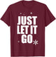 Disney Wreck-It Ralph Frozen Let It Go Bold Text Logo T-Shirt - T-Shirt | Maroon