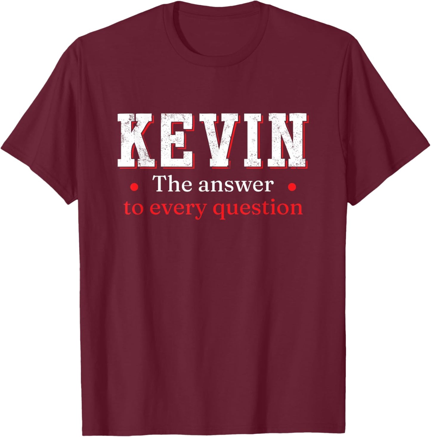 Kevin Personalized T-Shirt - T-Shirt | Maroon