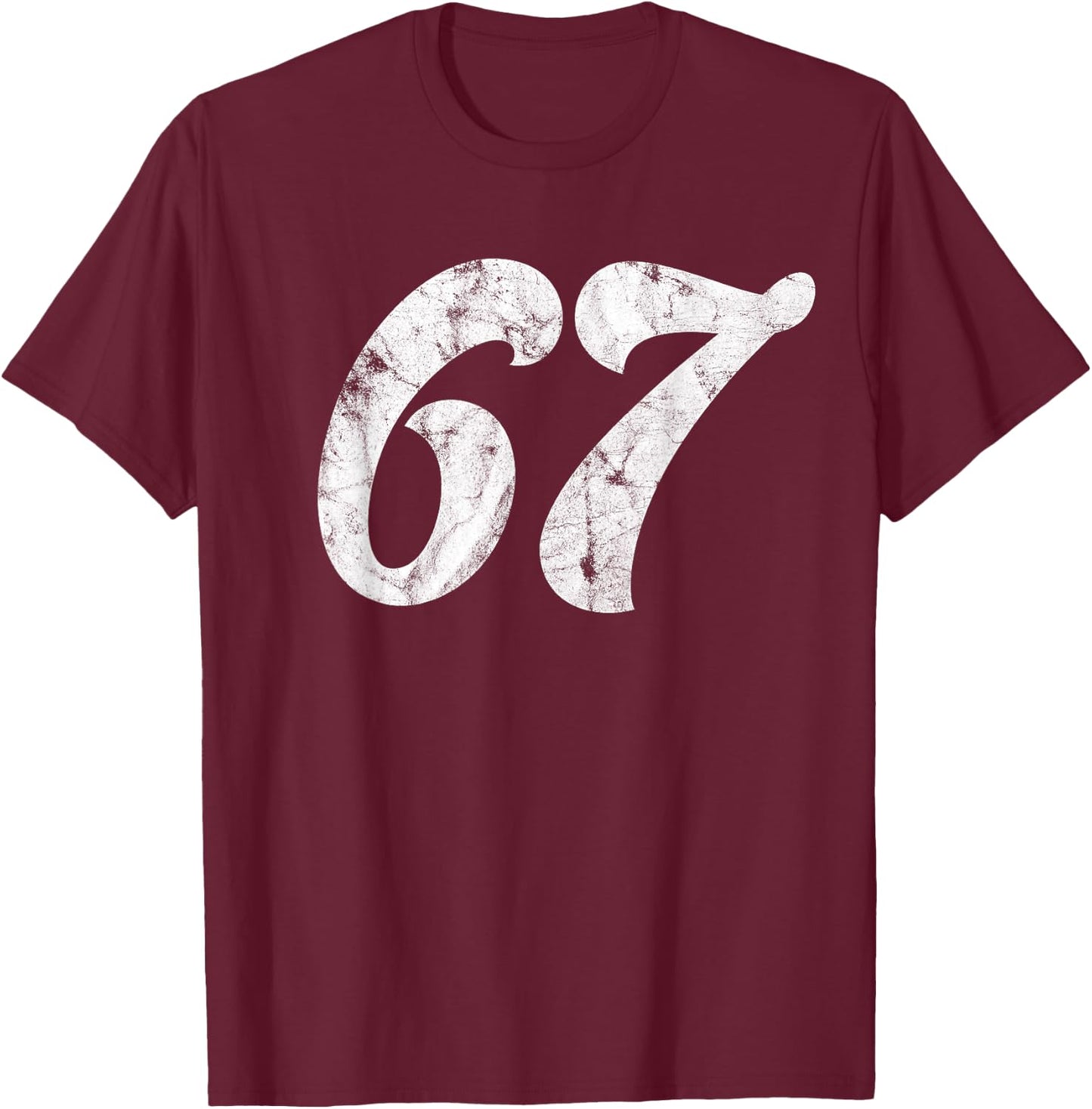 67th Birthday gift | Classic Vintage Women Men 67 year old T-Shirt - T-Shirt | Maroon