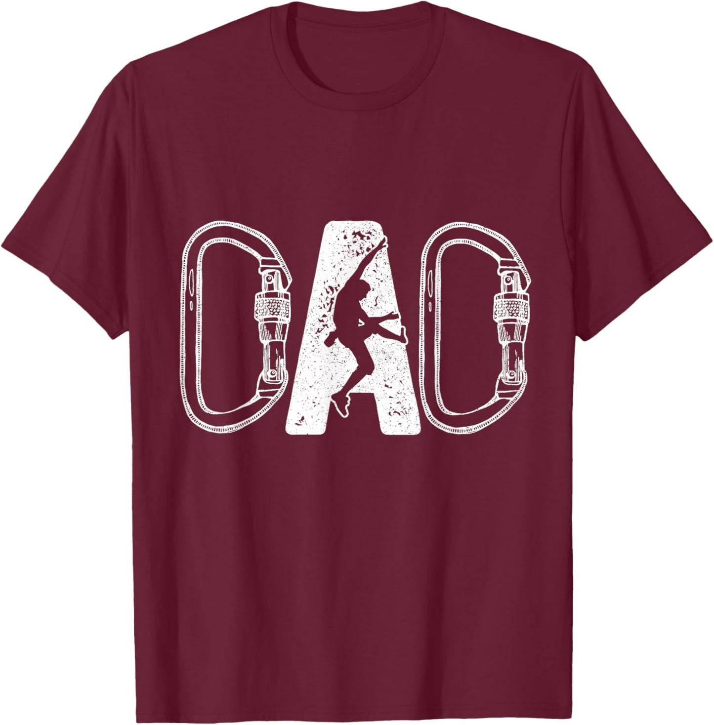 Climbing Dad Rock Climber Bouldering Father's Day T-Shirt - T-Shirt | Maroon