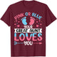 Pink or Blue Great Auntie Loves You - Funny Gender Reveal T-Shirt - T-Shirt | Maroon