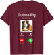 Guinea Pig Phone Display Guinea Pig Is Calling T-Shirt - T-Shirt | Maroon