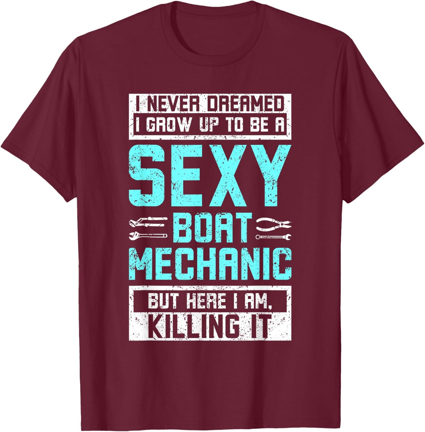 Sexy boat mechanic T-Shirt - T-Shirt | Maroon