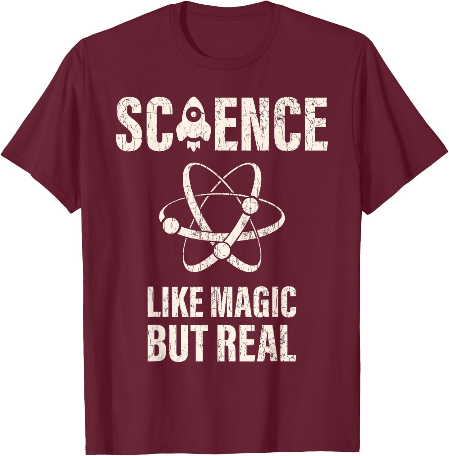 Science Like Magic But Real Scientist Gift Physics T-Shirt - T-Shirt | Maroon