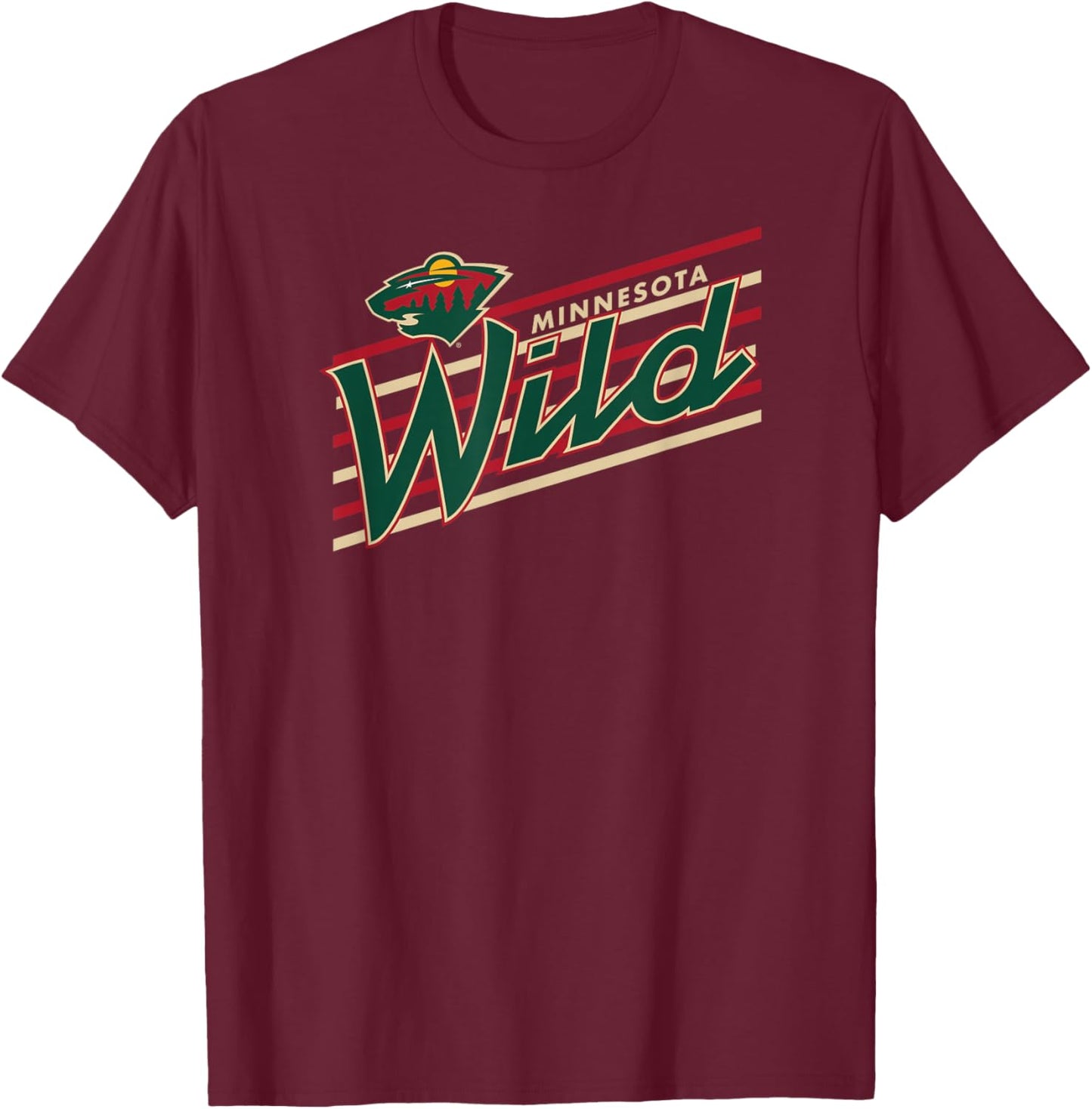 Minnesota Wild Retro Performer Officially Licensed T-Shirt - T-Shirt | Maroon