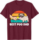 Pug Dog Owner Dad Best Pug Dad Women Kids T-Shirt - T-Shirt | Maroon