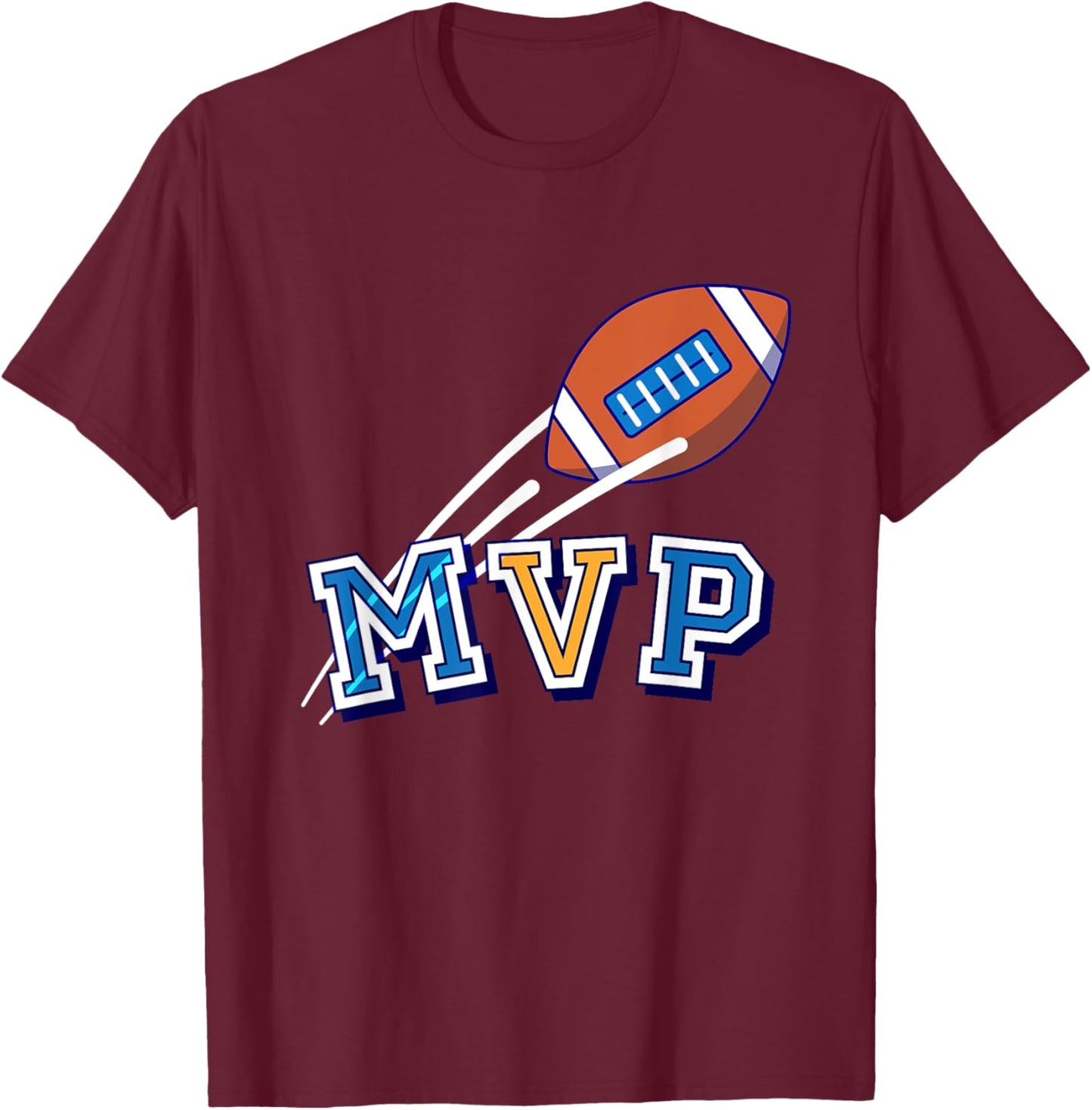 MVP - American Football Player Birthday Gift T-Shirt - T-Shirt | Maroon