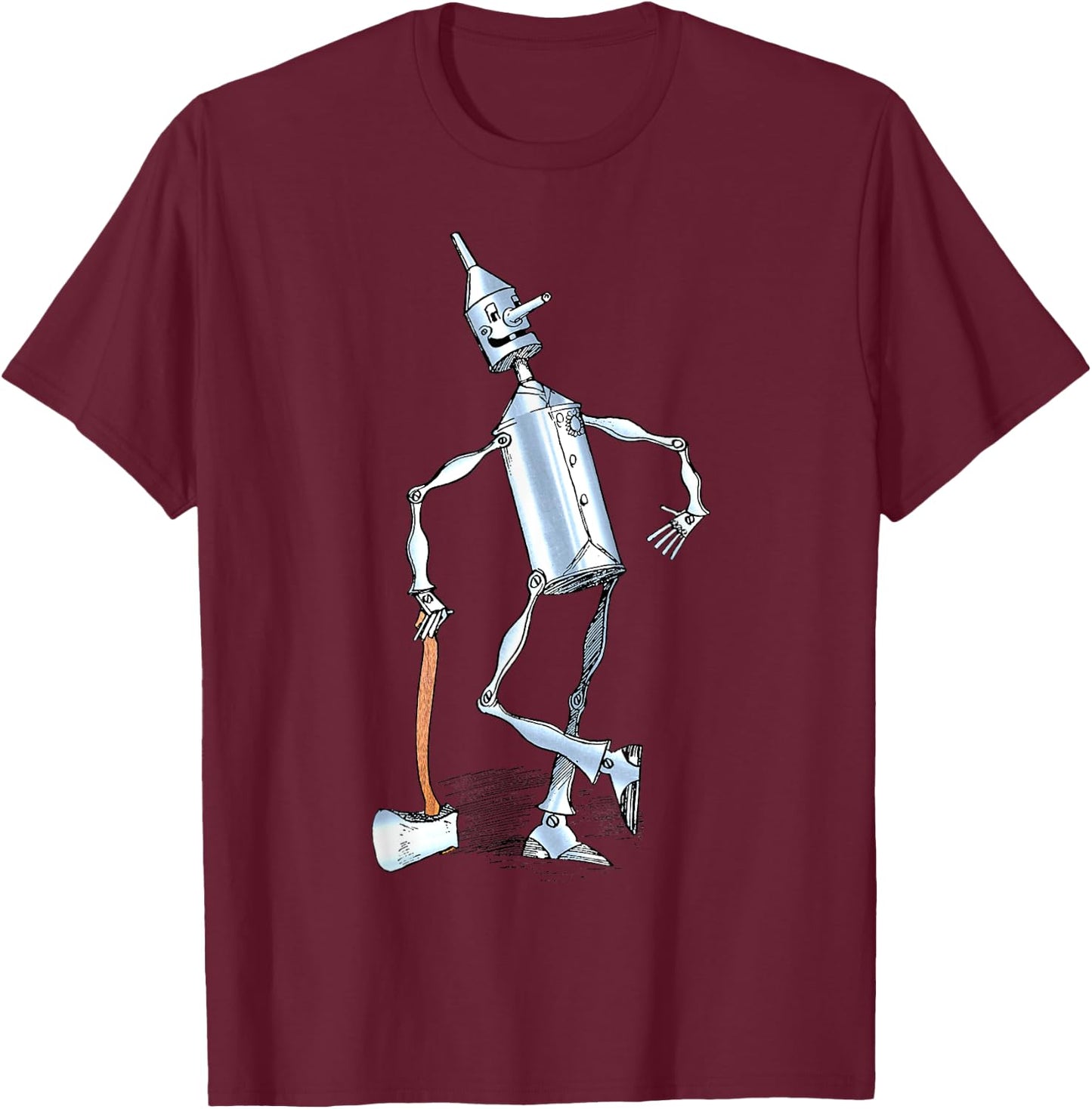 Retro Tin Man Shirt - The Wizard Of OZ Tinman T-Shirt - T-Shirt | Maroon