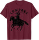 Western Cowpoke I'm Just a Cowpoke In The Big Rodeo Retro T-Shirt - T-Shirt | Maroon