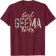 Best Geema Ever Gifts Leopard Print Mother's Day T-Shirt - T-Shirt | Maroon