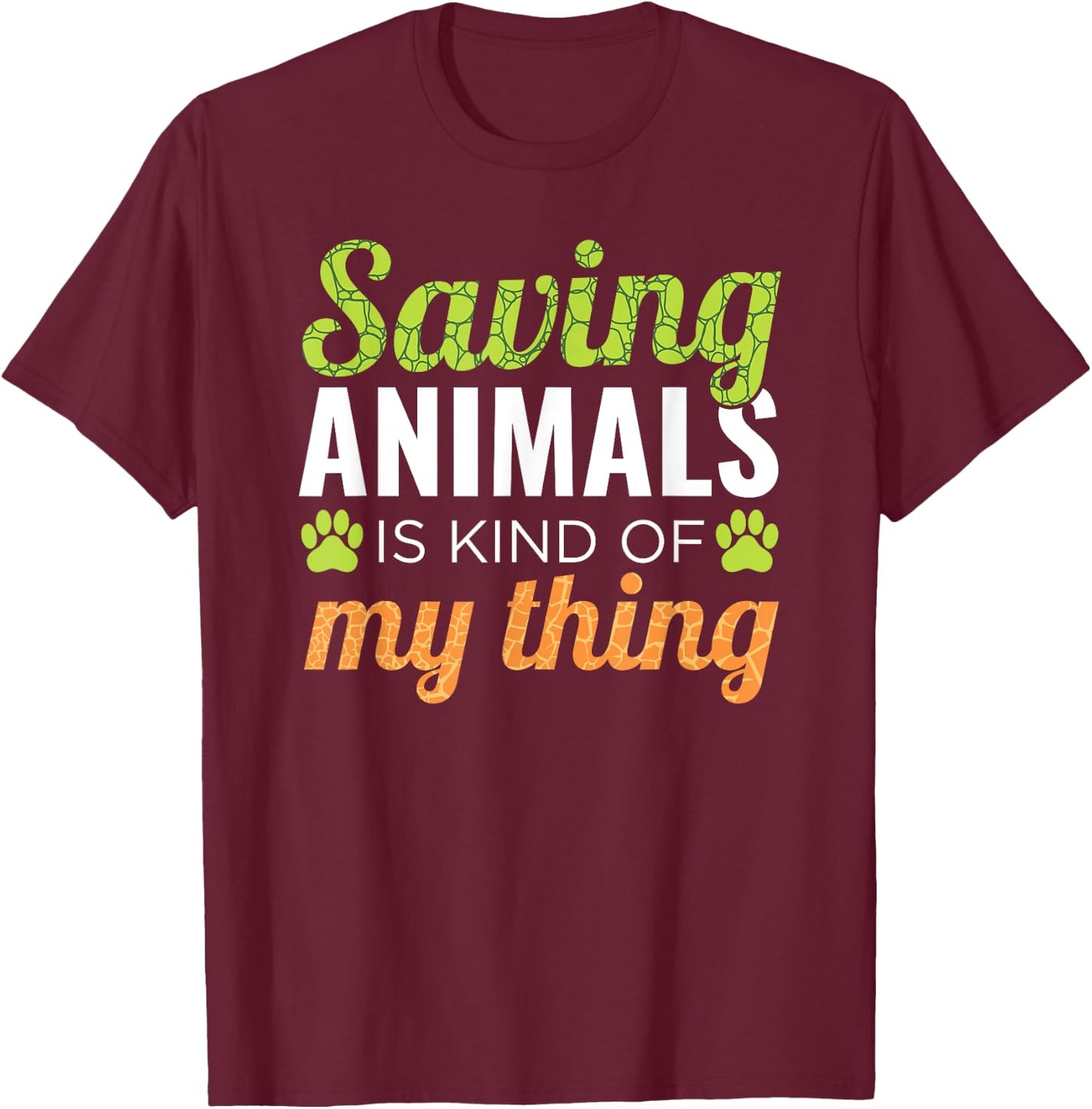 Save Animals Zoo Zookeeper Study Zoology Wildlife Lover Gift T-Shirt - T-Shirt | Maroon