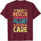Save Bees Rescue Animals Recycle Plastict Earth Day men kids T-Shirt - T-Shirt | Maroon