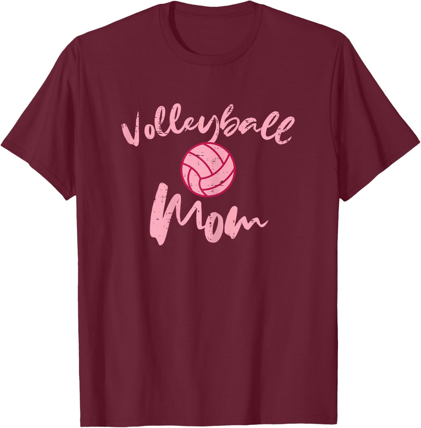 Volleyball Mom Cute Mothers Day Sports Mama Mommy Women T-Shirt - T-Shirt | Maroon