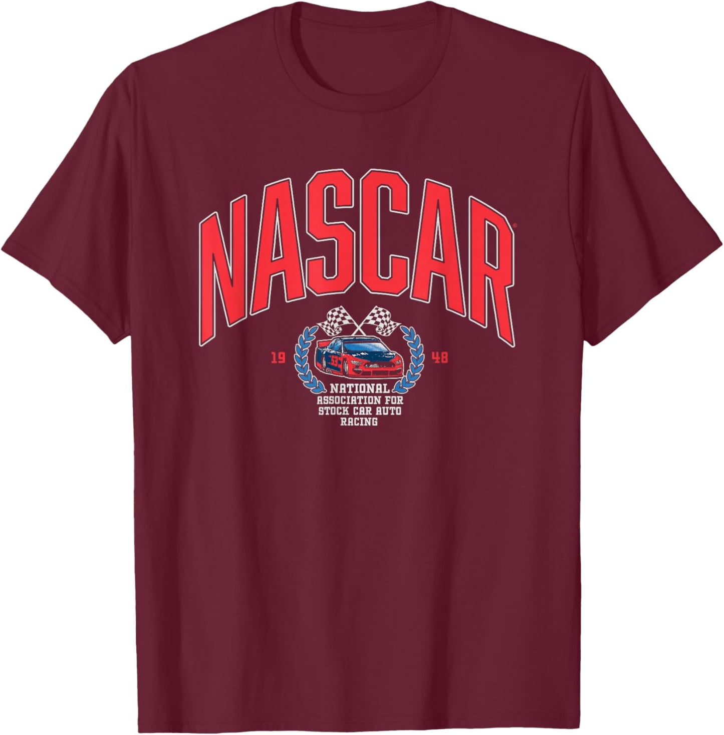 NASCAR 1948 National Association for Stock Car Auto Racing T-Shirt - T-Shirt | Maroon