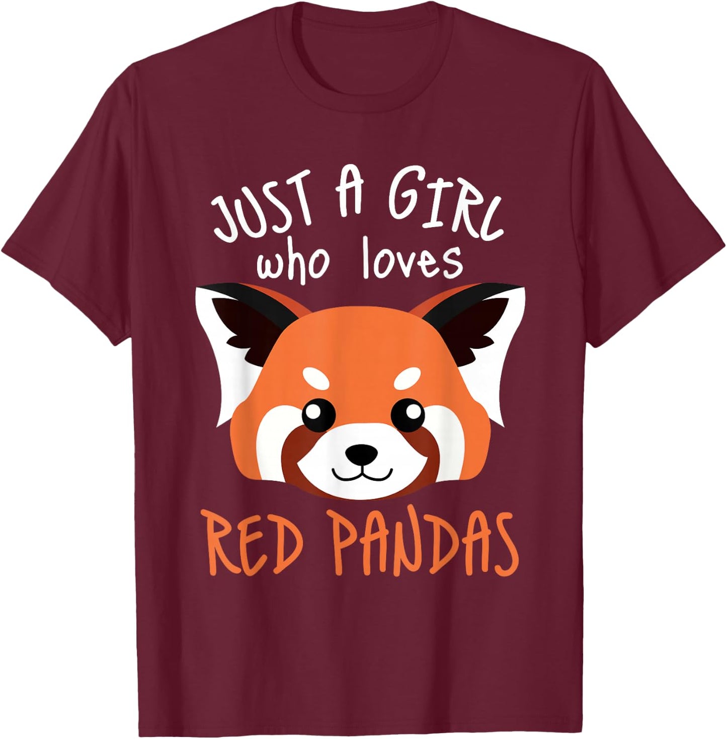 Red Panda Plushie Red Panda Tail Cute Red Panda Stuffed Toy T-Shirt - T-Shirt | Maroon