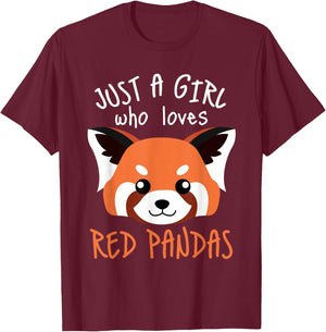 Red Panda Plushie Red Panda Tail Cute Red Panda Stuffed Toy T-Shirt - T-Shirt | Maroon