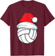 Ugly Christmas Volleyball Santa Pajama T-Shirt - T-Shirt | Maroon