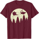 Santa Claus Shark Sleigh Christmas Funny T-Shirt - T-Shirt | Maroon