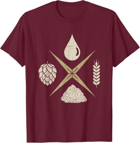 Beer Brewer Homebrew Craft Beer IPA Ale Gift T-Shirt - T-Shirt | Maroon