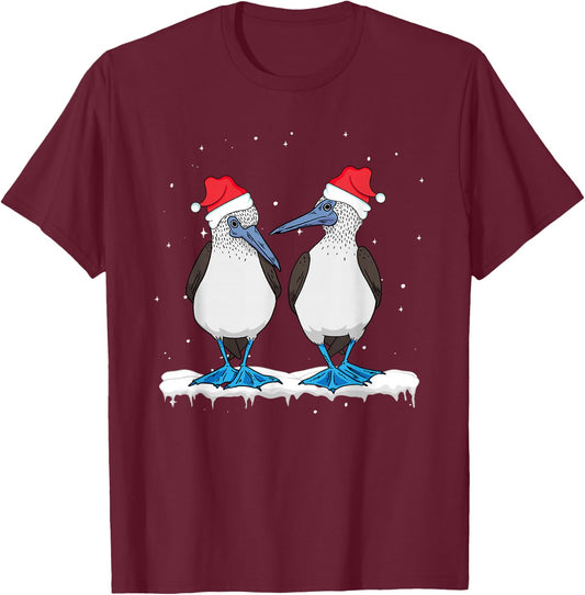 Seabirds Blue-footed Booby Bird Lover Christmas T-Shirt - T-Shirt | Maroon