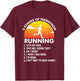 6 Stages of Marathon Running I Runners I Marathon T-Shirt - T-Shirt | Maroon