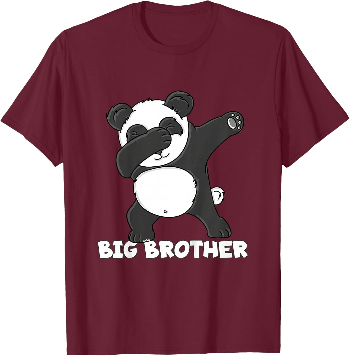 Kids Big Brother Shirt Dabbing Panda T-Shirt - T-Shirt | Maroon
