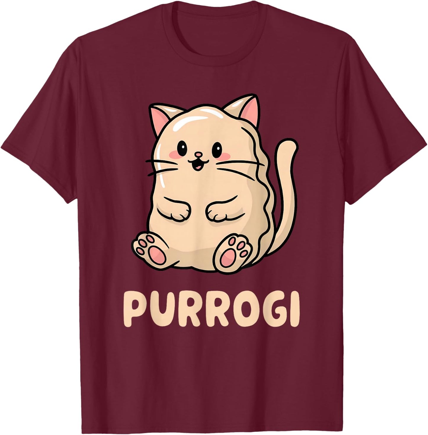 Pierogi Cat Lover Kawaii Pierogi Lover Funny Polish Kids T-Shirt - T-Shirt | Maroon