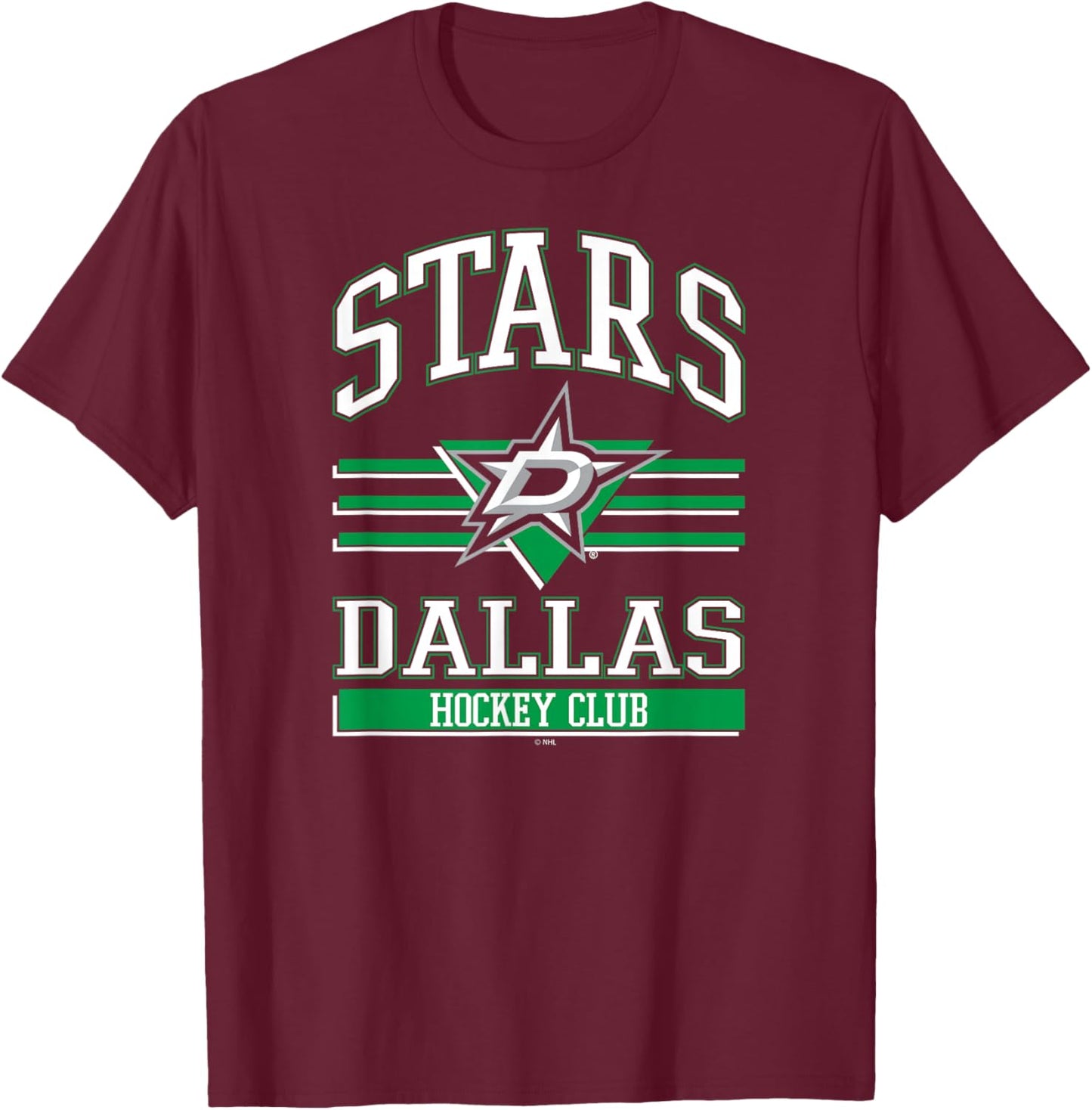 Dallas Stars Hockey Club Black Officially Licensed T-Shirt - T-Shirt | Maroon