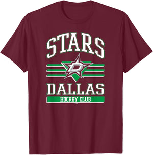 Dallas Stars Hockey Club Black Officially Licensed T-Shirt - T-Shirt | Maroon