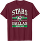 Dallas Stars Hockey Club Black Officially Licensed T-Shirt - T-Shirt | Maroon