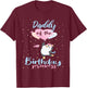 Daddy Of The Birthday Princess Penguin Girls B-day Party T-Shirt - T-Shirt | Maroon