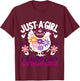 Chicken Funny Just A Girl Who Loves Chickens T-Shirt - T-Shirt | Maroon