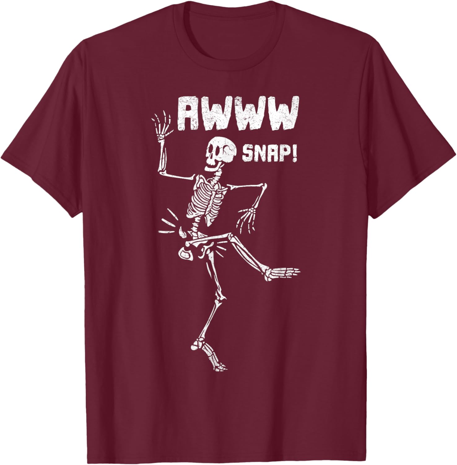 Awww Snap Funny Hip Broken Design For Surgery Survivor T-Shirt - T-Shirt | Maroon