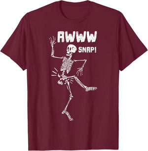 Awww Snap Funny Hip Broken Design For Surgery Survivor T-Shirt - T-Shirt | Maroon