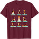 Funny Dog Yoga Pose Lover Namaste Gift Fitness Outfit T-Shirt - T-Shirt | Maroon