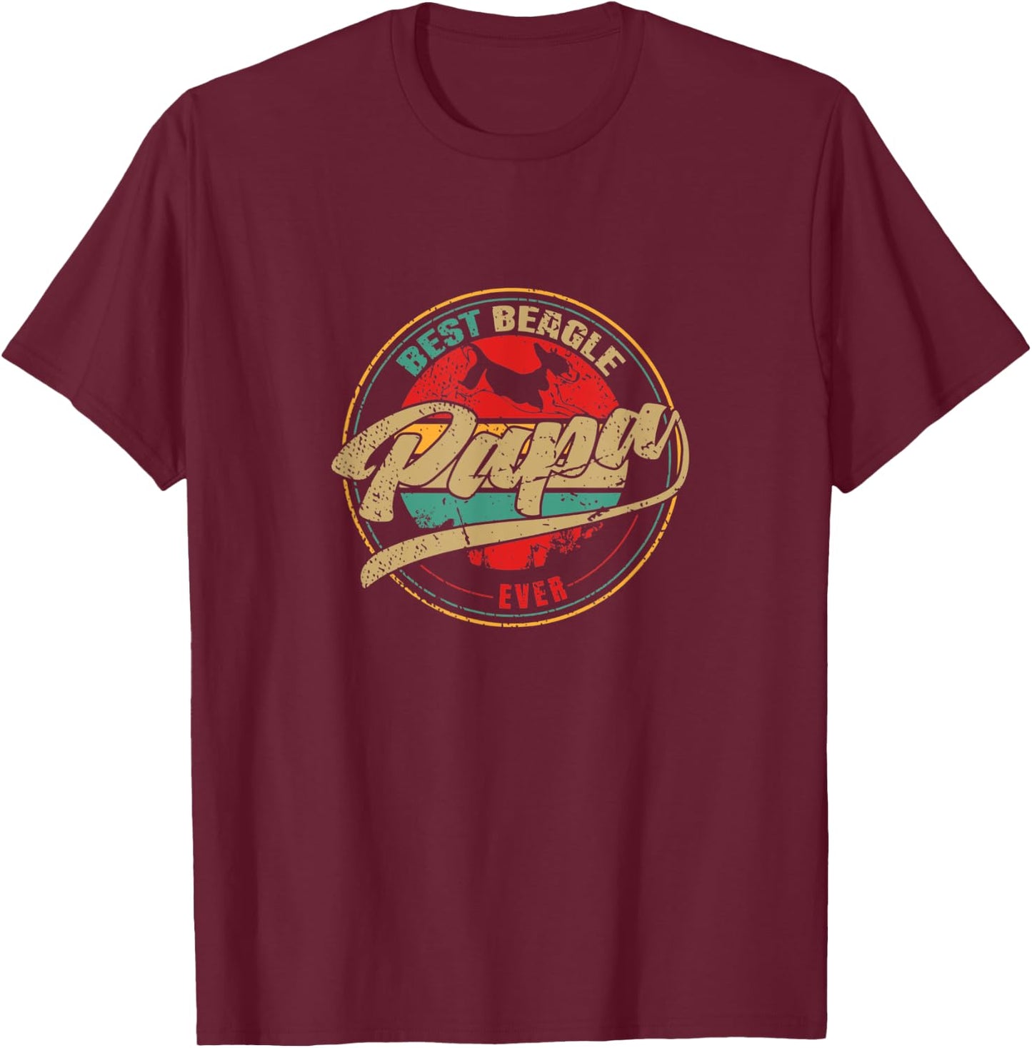Best Beagle Papa Ever - Beagle Dog Women Kids T-Shirt - T-Shirt | Maroon