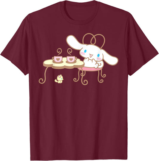 Cinnamoroll Cafe T-Shirt - T-Shirt | Maroon