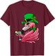 Irish Flamingo leprechaun Funny St Patrick's Day T-Shirt - T-Shirt | Maroon
