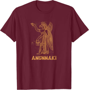 Anunnaki Ancient Astronaut Sumerian Alien Theorists T-Shirt - T-Shirt | Maroon