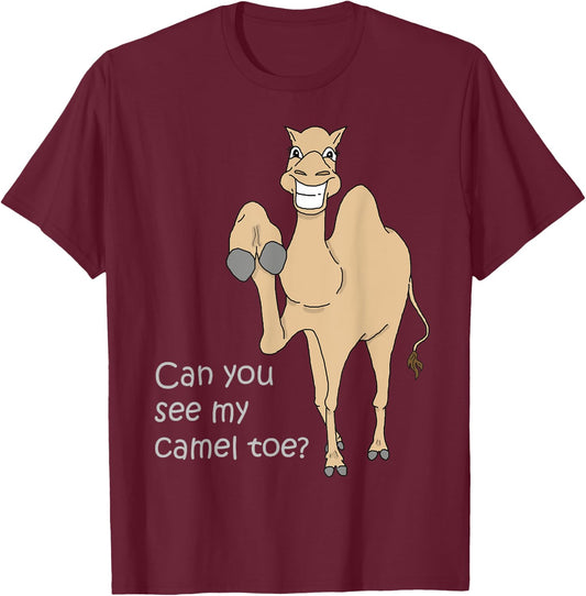 Can you see my Camel Toe Funny Quote Woman Gift T-Shirt - T-Shirt | Maroon