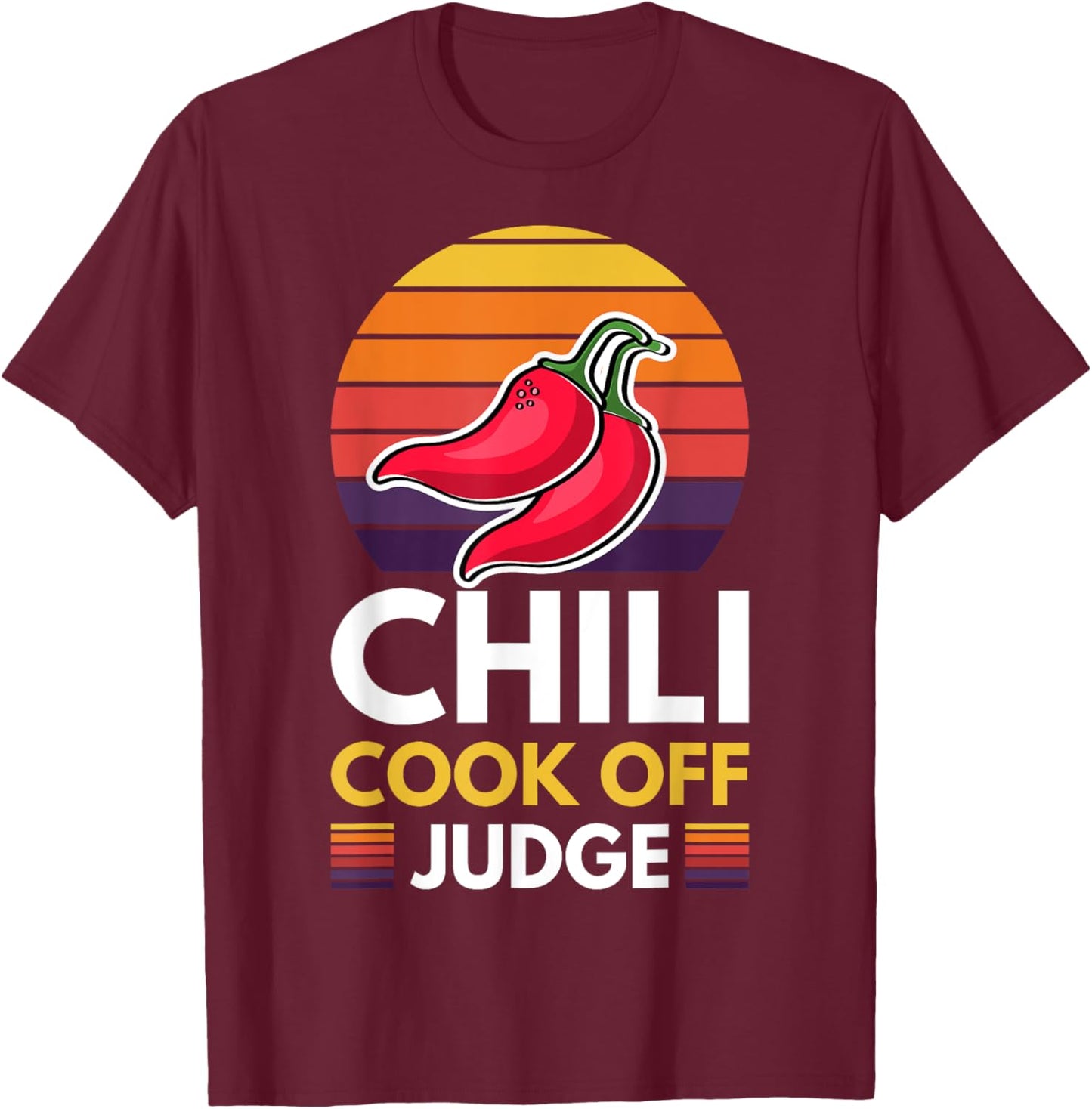 Chili Cook Off Judge Red Chili T-Shirt - T-Shirt | Maroon