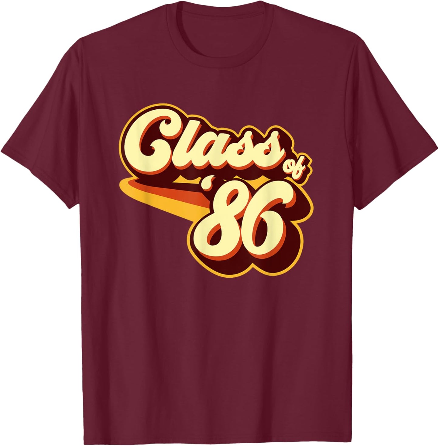 Class of 86 Reunion Retro 1986 T-Shirt - T-Shirt | Maroon